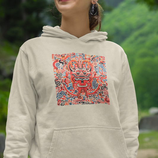 Year of the Dragon Hoodie, Chinese New Year Hoodie, Chinese Dragon Hoodie, 2024 Lunar New Year Hoodie, Abstract Style Dragon Hoodie