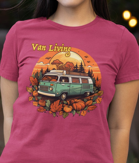 Van Living Shirt, Camping TShirt, Adventure T-Shirt, Autumn Shirt, Fall Shirt, Thanksgiving Shirt, Thanksgiving Gift