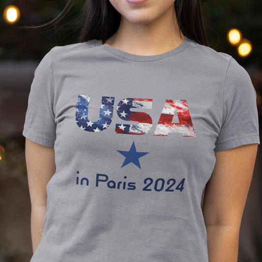 USA Shirt 2024 USA T-shirt USA in Paris Tee 2024 Summer Sport T Shirt American Team Tshirt Support United States Shirt