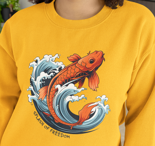 Koi Fish Sweater, Japanese Koi Fish Sweatshirt, Fish Sweater, Japanese Sweater, Koi Fish Lover Gift, Aquarium Sweater, Pond Fish Sweatshirt