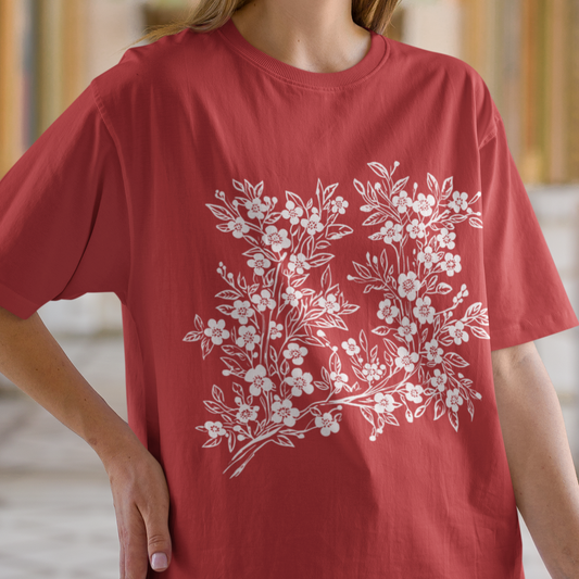 Cherry Blossom Shirt, Sakura Flower T-Shirt, Japanese Flower Shirt, Garden Shirt, Wild Flower Shirt, Botanical Tee, Spring Shirt, Nature Tee