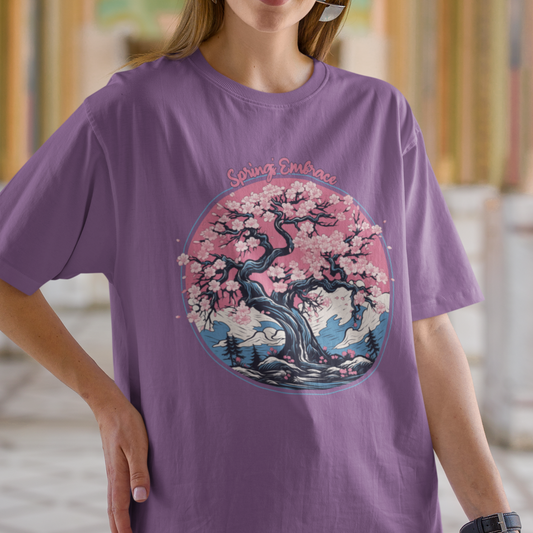 Cherry Blossom Shirt, Sakura Tree T-Shirt, Japanese Flower Tshirt, Hanami Shirt, Gift for Japan Lover, Botanical Shirt, Nature Lover Shirt