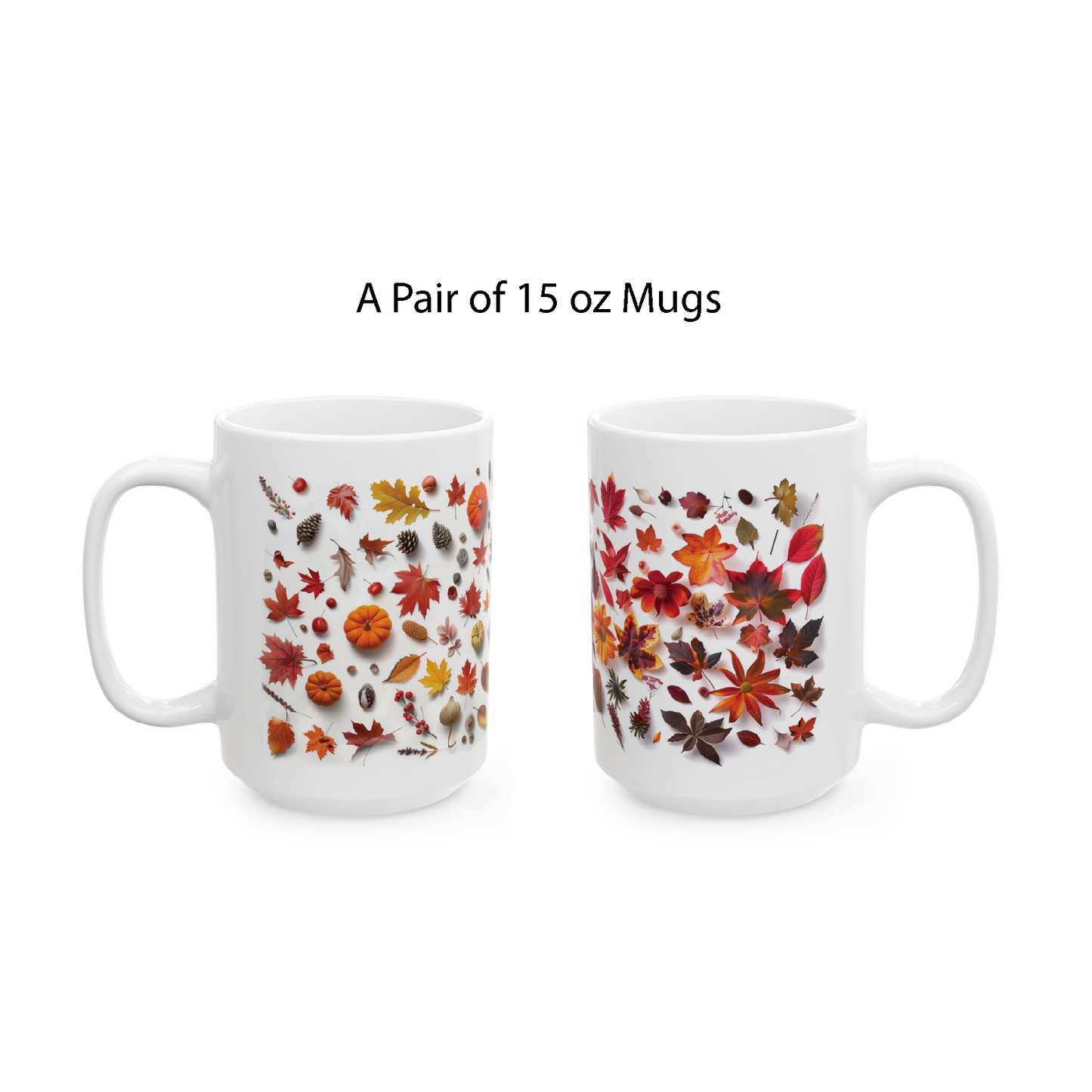 A Pair of Thanksgiving Mugs, 2 Coffee Mugs, Fall Coffee Mug, Autumn Mug, Thank You Mug, Fall Decor Mug, Autumn Decor Mug, Thanksgiving Gifts