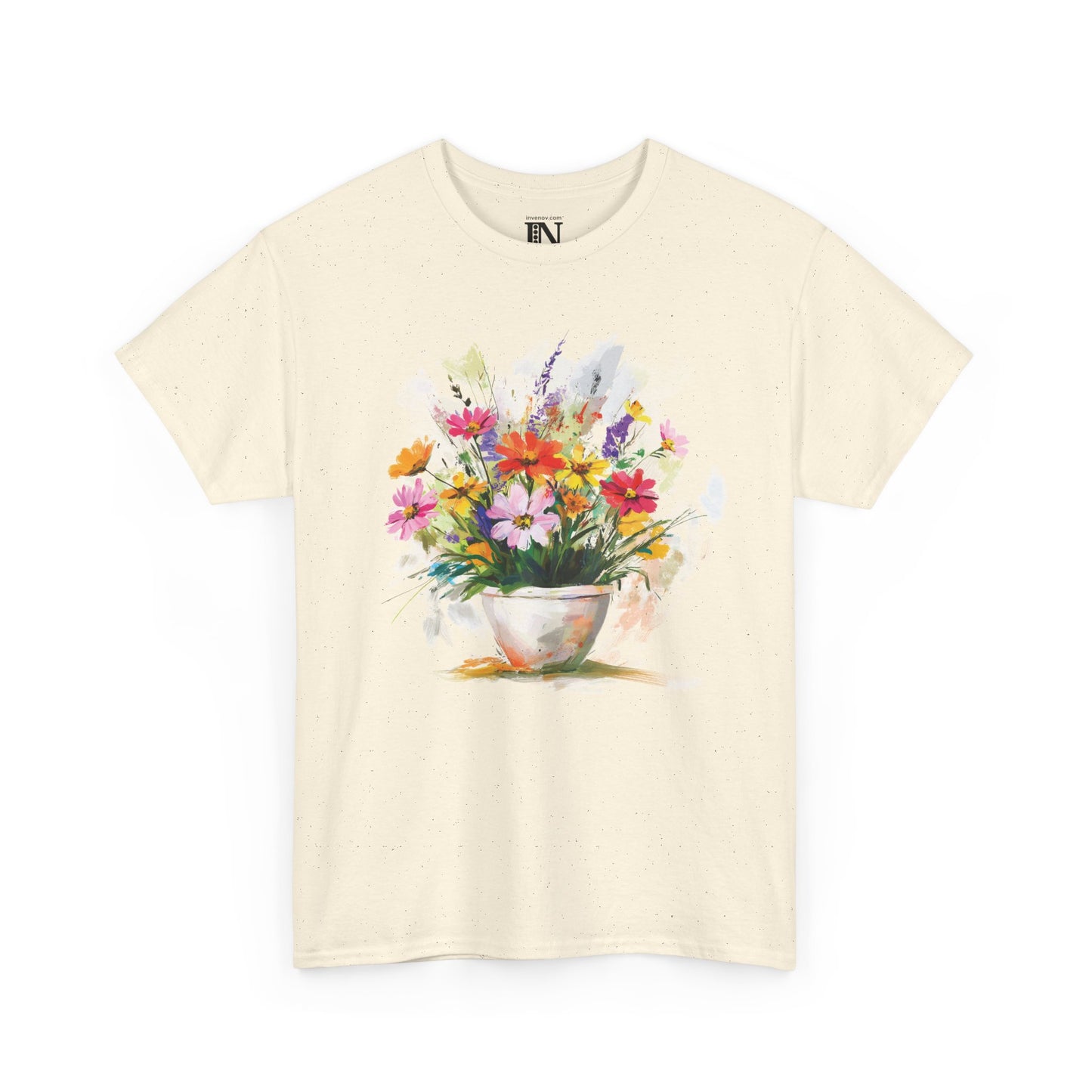 Colorful Floral Bouquet Unisex Tee, Botanical Flower Garden Shirt, Spring Watercolor Tshirt