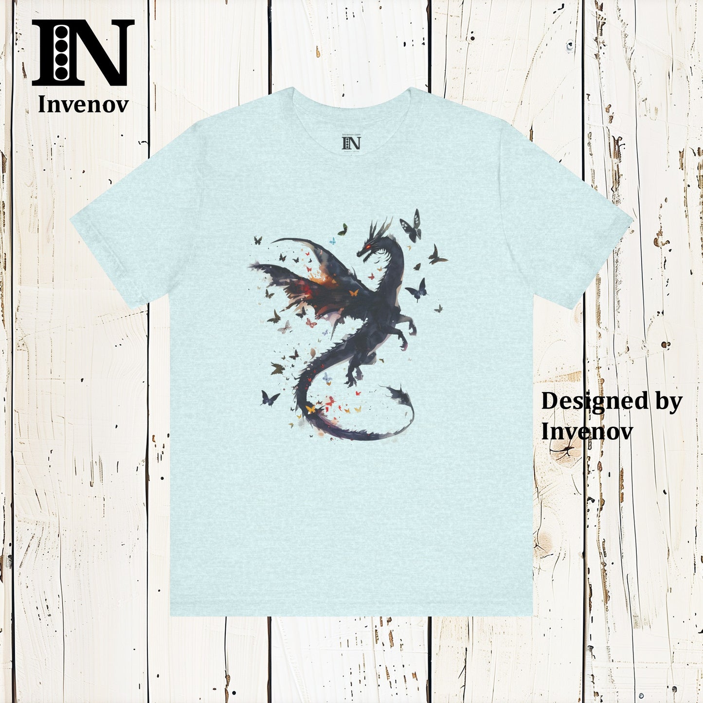 Dragon Butterfly Shirt, Dragon Lover Shirt, Butterfly Lover Shirt, Flying Dragon Shirt, Dancing Dragon Shirt, Fantasy Dragon Shirt