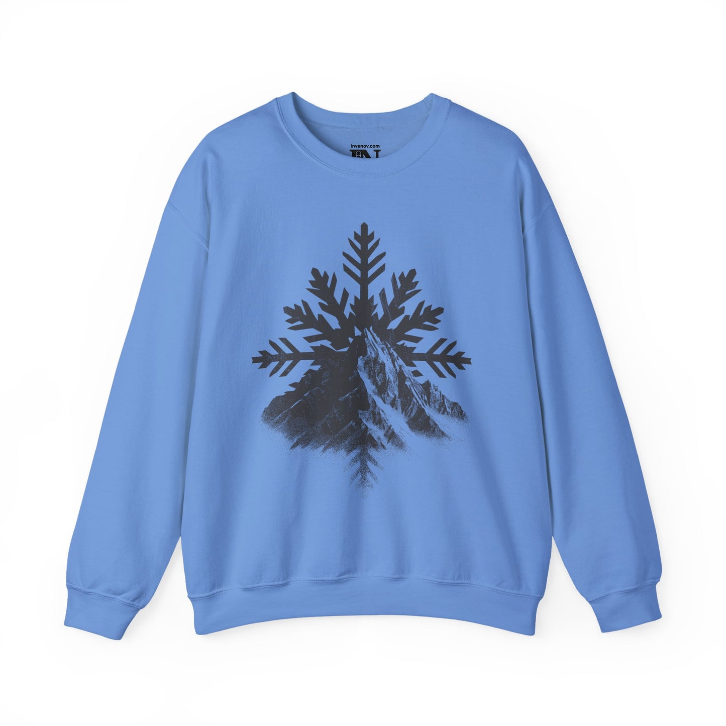 Mountain Peak Snow Ice Sweatshirt, Winter Nature Adventure Sweater, Wilderness Lover Crewneck Jumper, Outdoor Hiking Clothing