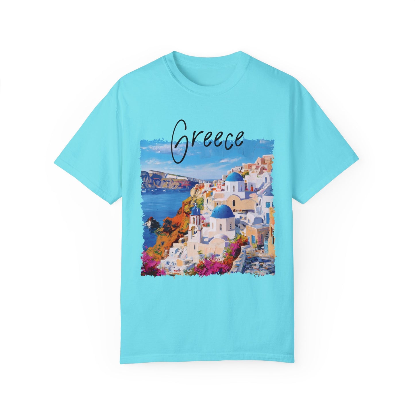 Comfort Colors Greece Shirt, Travel Santorini Shirt, Santorini Vacation Shirt, I Love Greece Tee, Greece Family Trip, Greece Painting Shirt