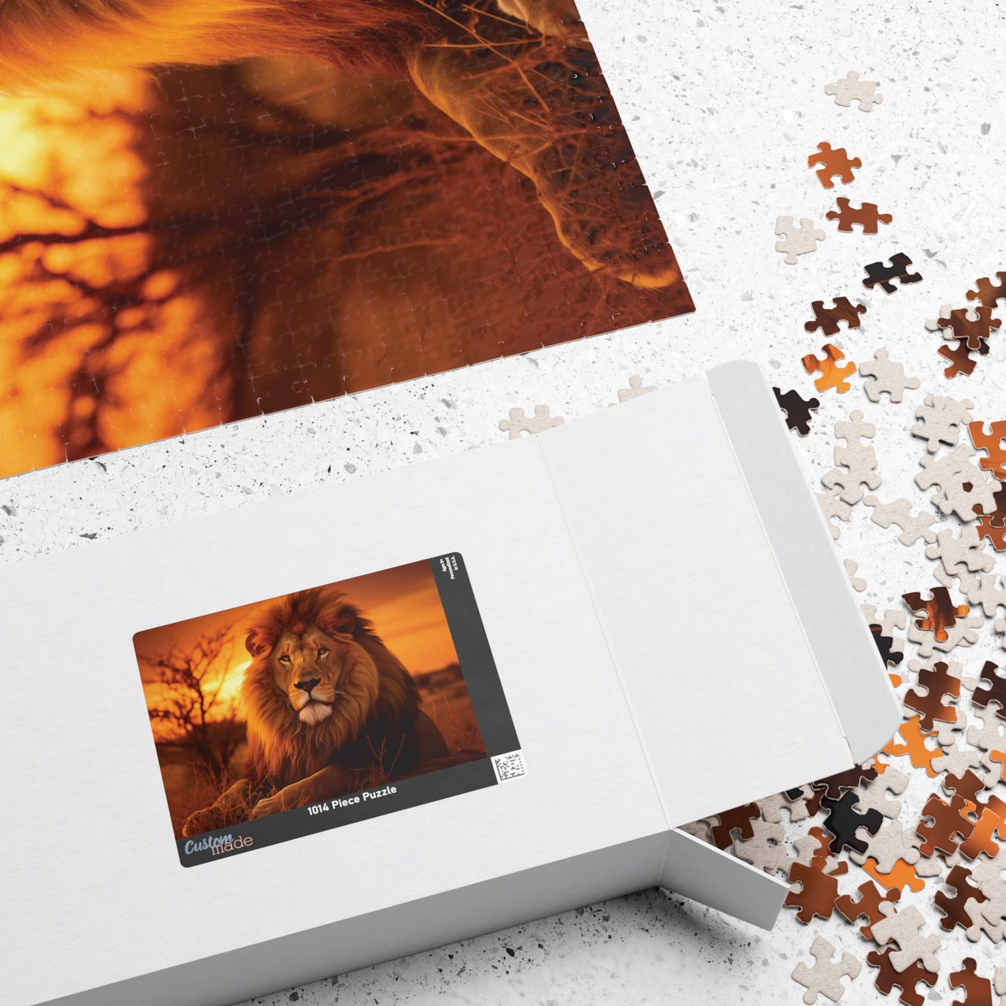 Lion Safari Jigsaw Puzzle, African Sunset Puzzle, Wildlife Lover Gift, Regal Lion Puzzle, Relaxing Puzzle Challenge, Majestic Lion Puzzle