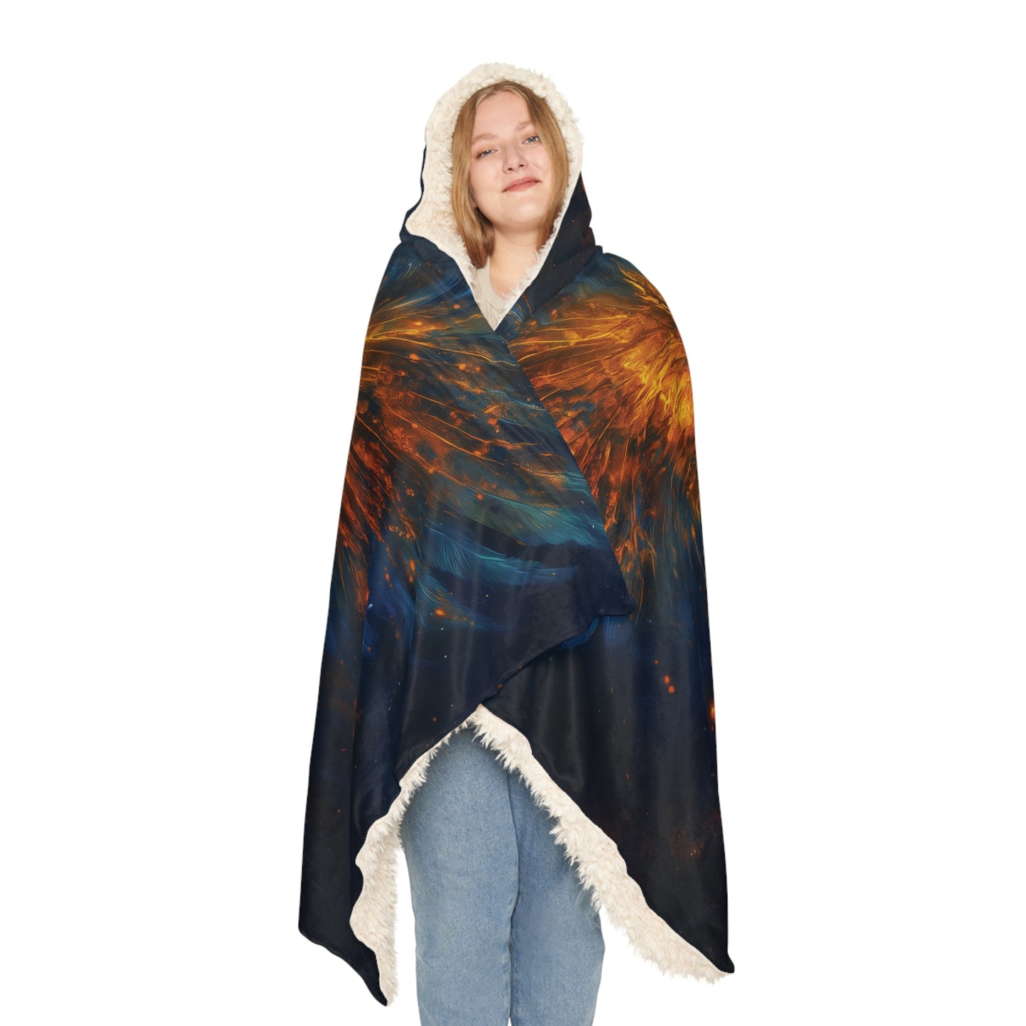 Phoenix Snuggle Blanket - Ultra Soft Fleece - Cozy Sherpa, Fire Bird Throw, Inspirational Blanket, Strength Renewal Resilience Gift