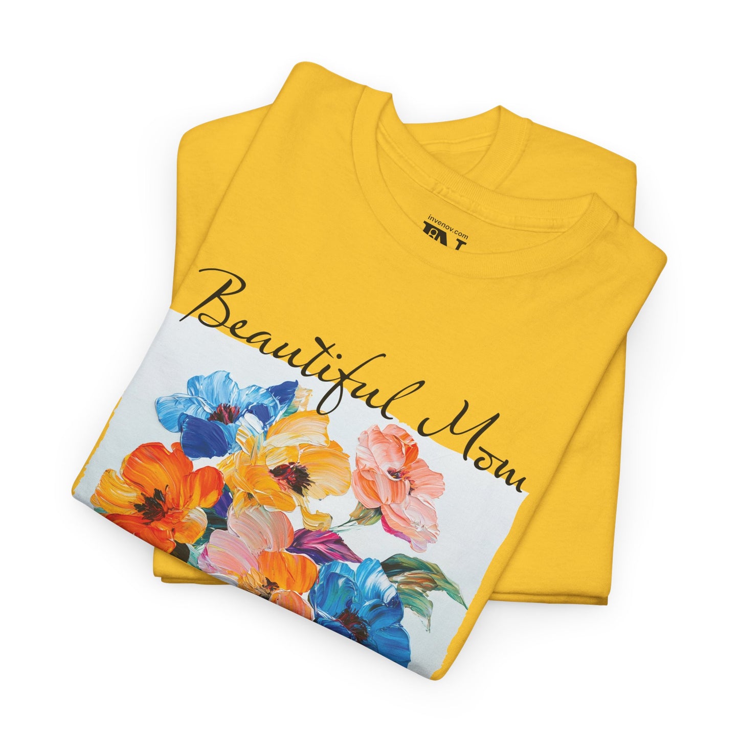 Mother's Day Shirt, Floral Print T-Shirt, Beautiful Mom Tee, Mother's Day Gift, Flower Mom T-Shirt, Oil Painting Style, Mom Birthday Present