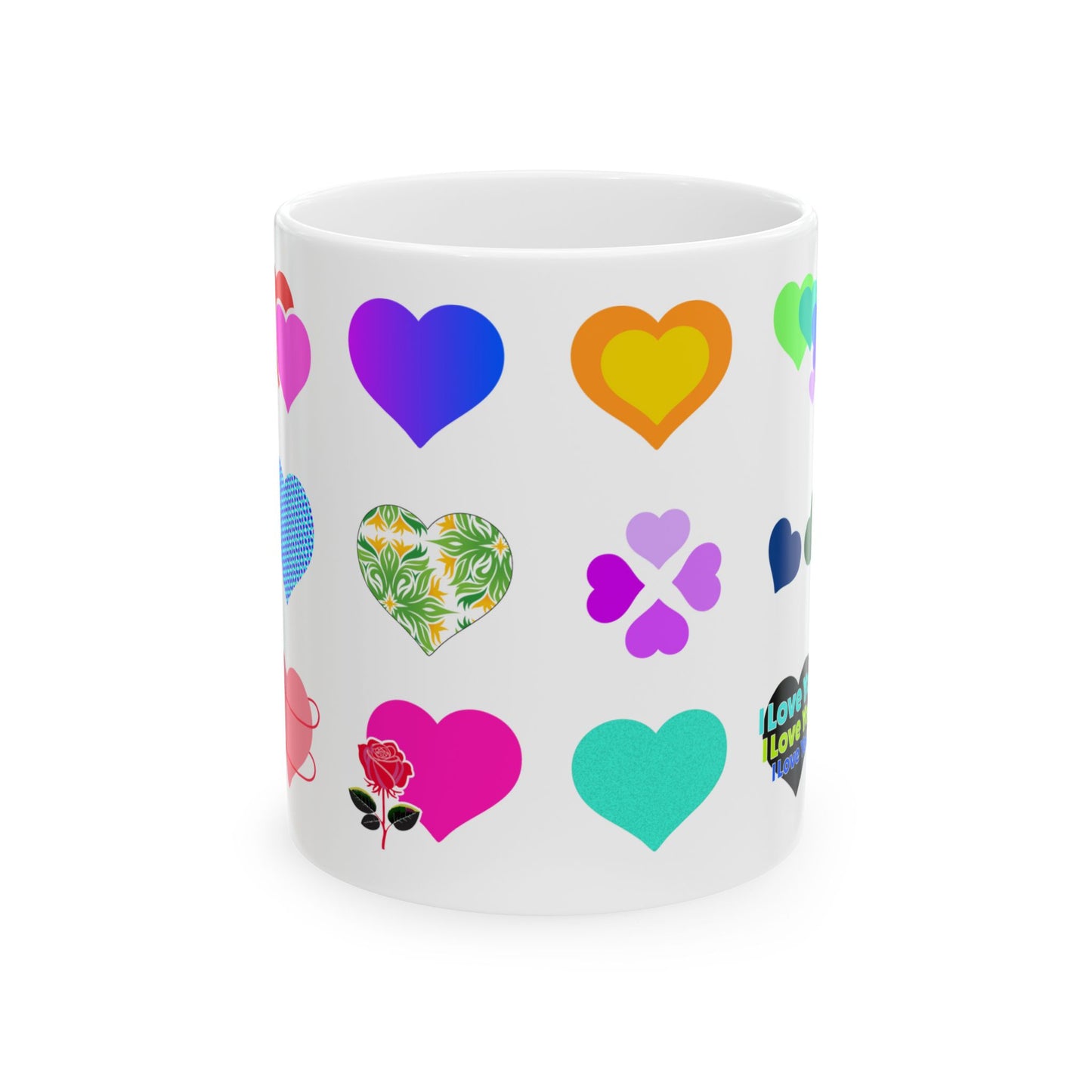 Valentine's Day Mug, Lover Coffee Mug, Valentines Day Gift, Colorful Heart Shape Mug, Valentines Gift for Her, Gift for girlfriend