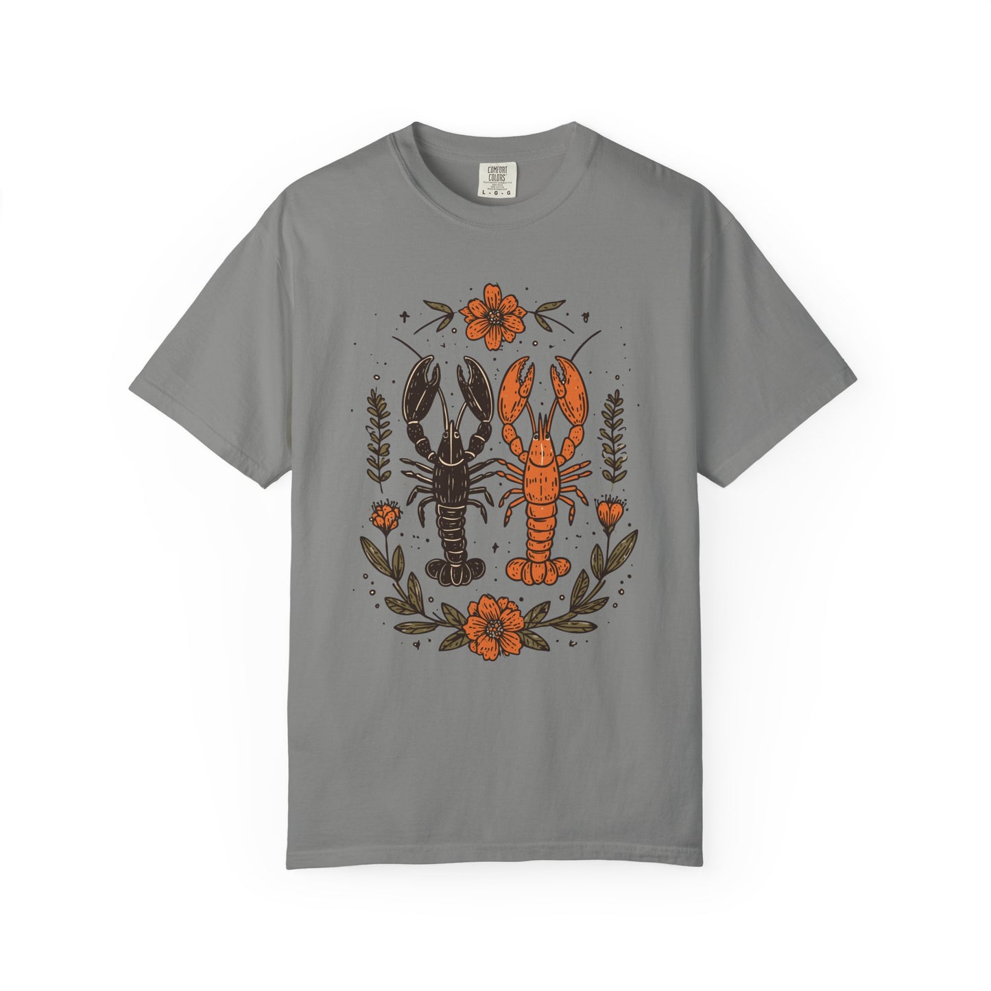 Comfort Colors Lobster Wreath T-shirt, Coastal Beach Lovers Shirt, Seafood Enthusiasts Tee, Unisex Summer Apparel, Ocean Theme Gift Top
