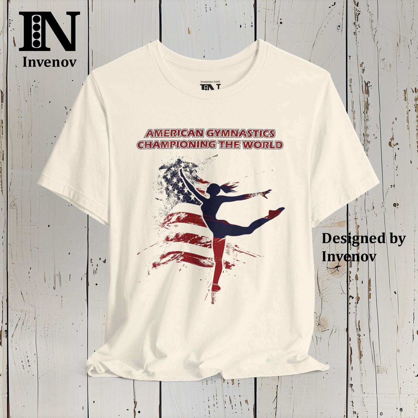 American Gymnastics Shirt, Gymnast T-shirt, USA Flag Shirt, Summer Gymnastics Shirt, Championing The World Tshirt, Gymnastics Team Shirt