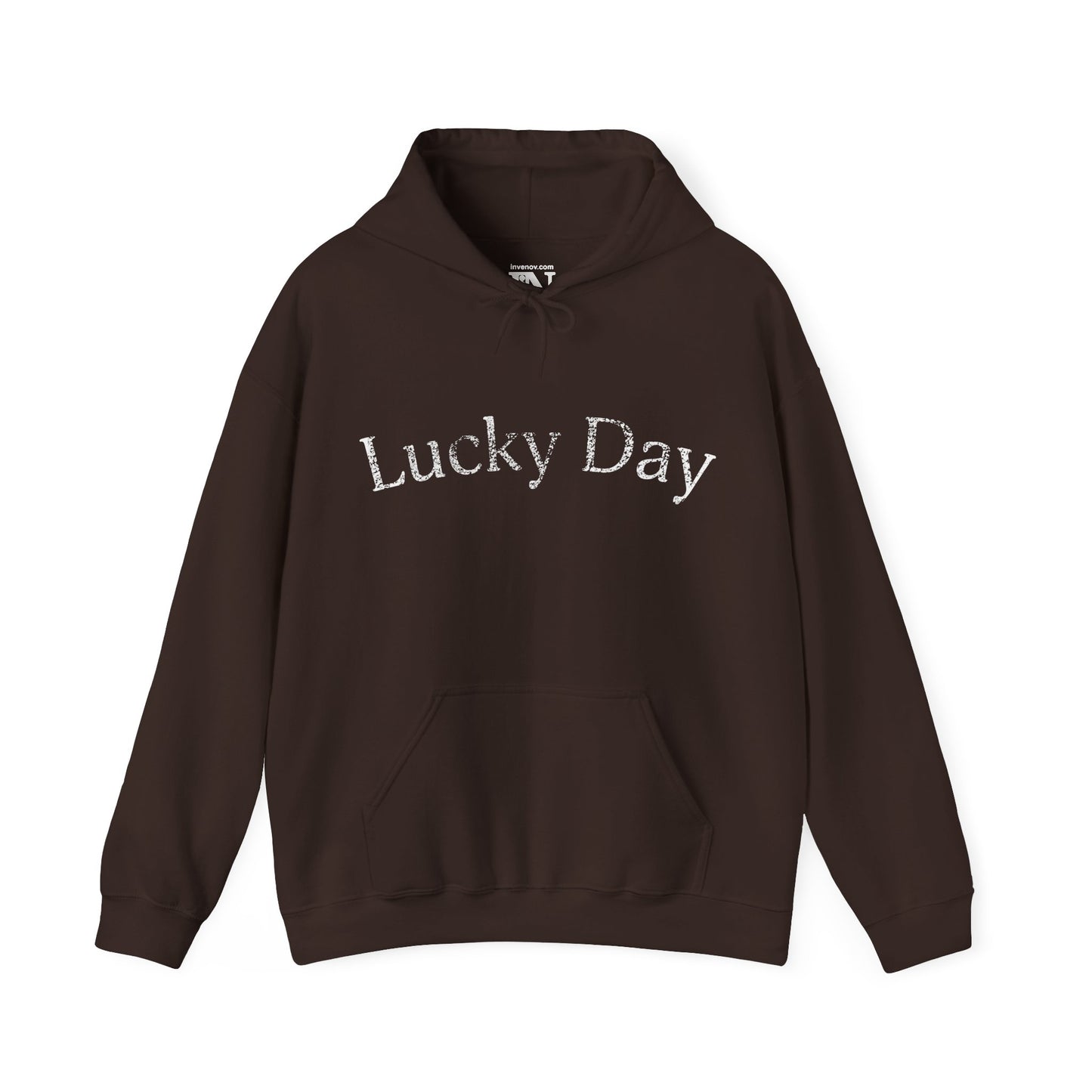 Lucky Day Hoodie, St Patrick's Day Hoodie, Positive Vibes Jumper, Distressed Text Pullover, Casual Comfort Top