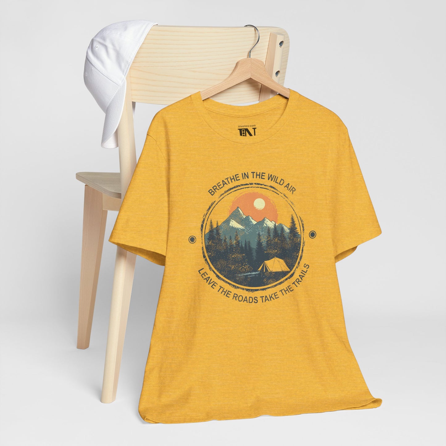 Adventure Camping Shirt, Nature Lover T-shirt, Hiker Graphic Shirt, Outdoor Enthusiast Top, Retro Vintage Style Distressed Explorer Apparel