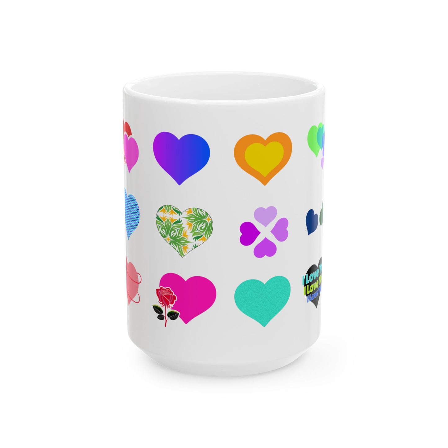 Valentine's Day Mug, Lover Coffee Mug, Valentines Day Gift, Colorful Heart Shape Mug, Valentines Gift for Her, Gift for girlfriend