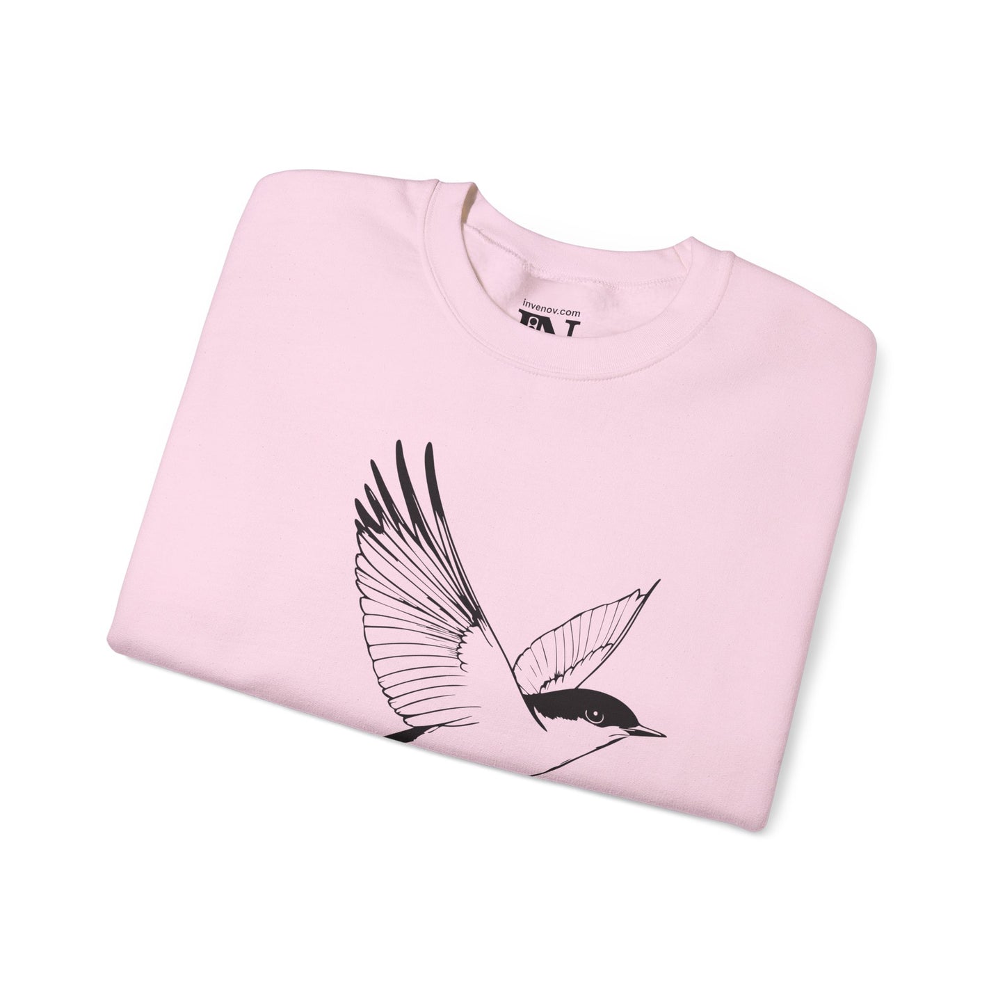 Swallow Bird Crewneck Sweatshirt, Minimalist Nature-Inspired Lightweight Jumper, Bird Lover Sweater, Bird Drawing Sweatshirt