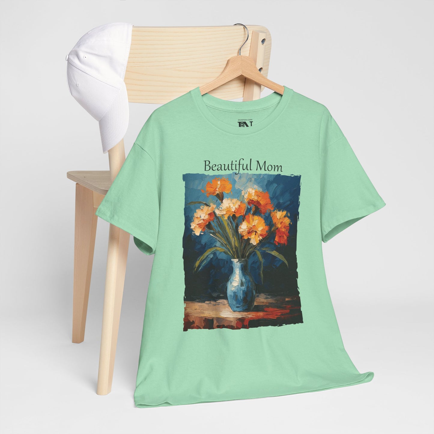 Beautiful Mom Shirt, Mother's Day Gift Floral Shirt, Artistic Flower Tshirt, Flower Lover Mom, Gift for Her, Floral Painting Graphic Shirt