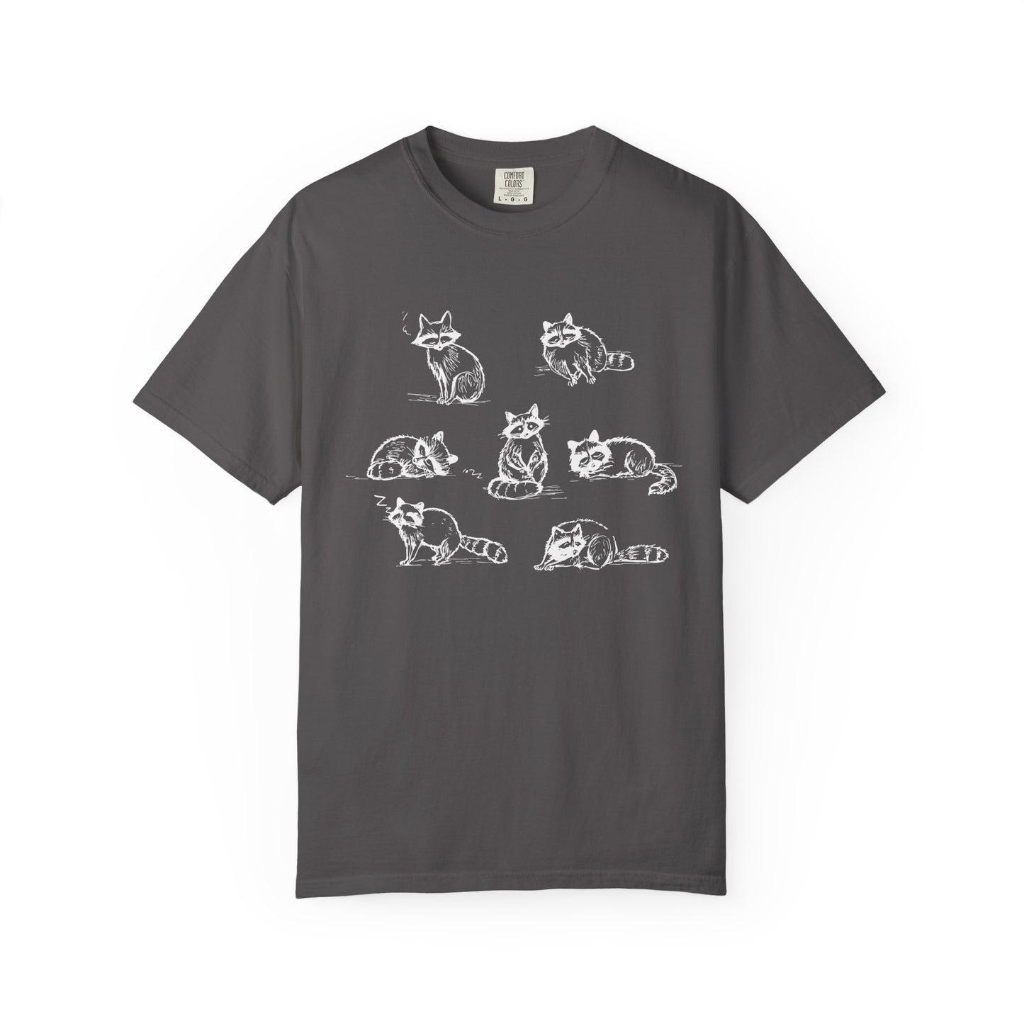 Comfort Colors Raccoon Graphic Tee, Hand Drawn Style Raccoon Shirt, Funny Raccoon Tee, Cute Animal Shirt, Simple Raccoon Sketch Shirt