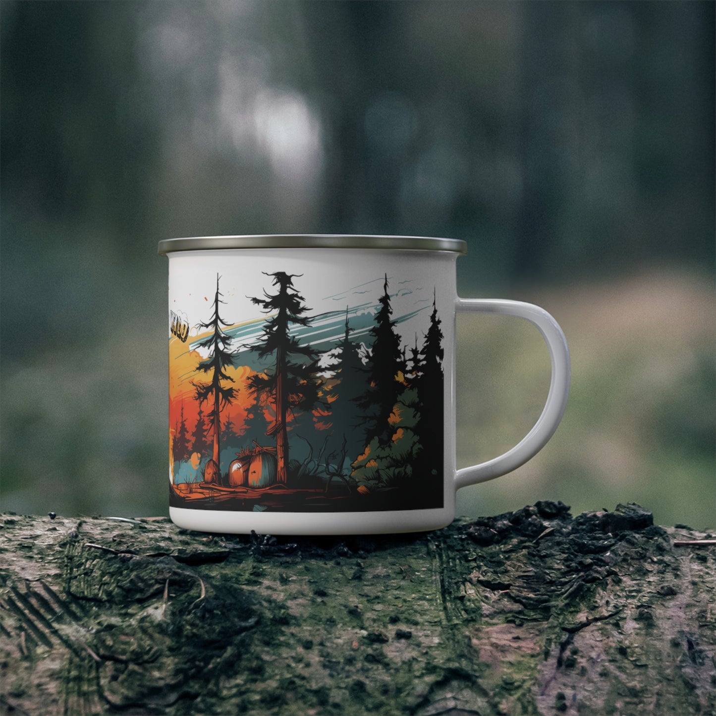Camping Mug, Campfire & Wild Mug, Campfire Mug, Camping Coffee Mug, Wild Life Mug, Camping Cup, 12 oz Camping Mug