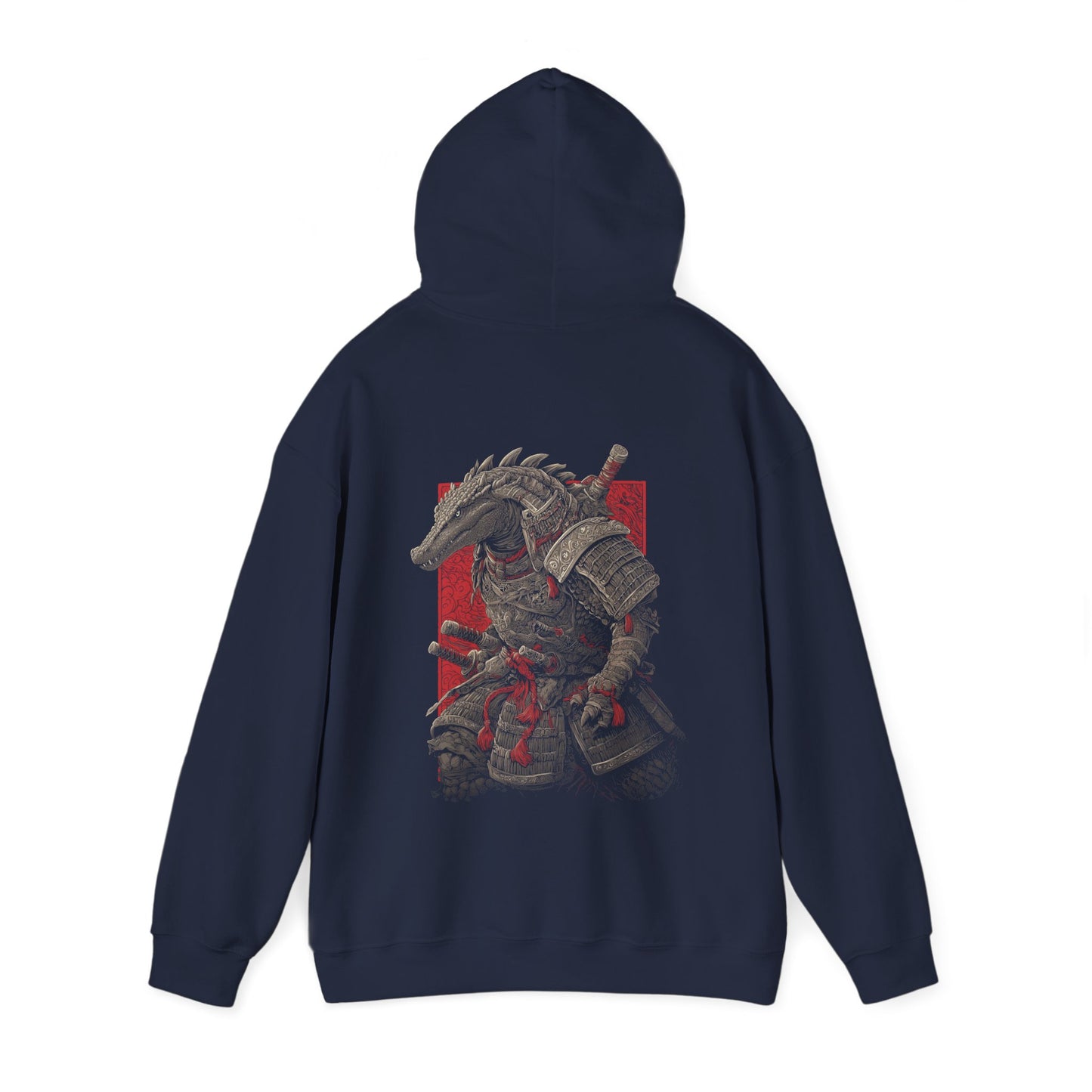 Samurai Alligator Hoodie, Fantasy Crocodile Graphic Streetwear, Samurai Art Hoodie, Japanese Style, Alligator Lover Gift