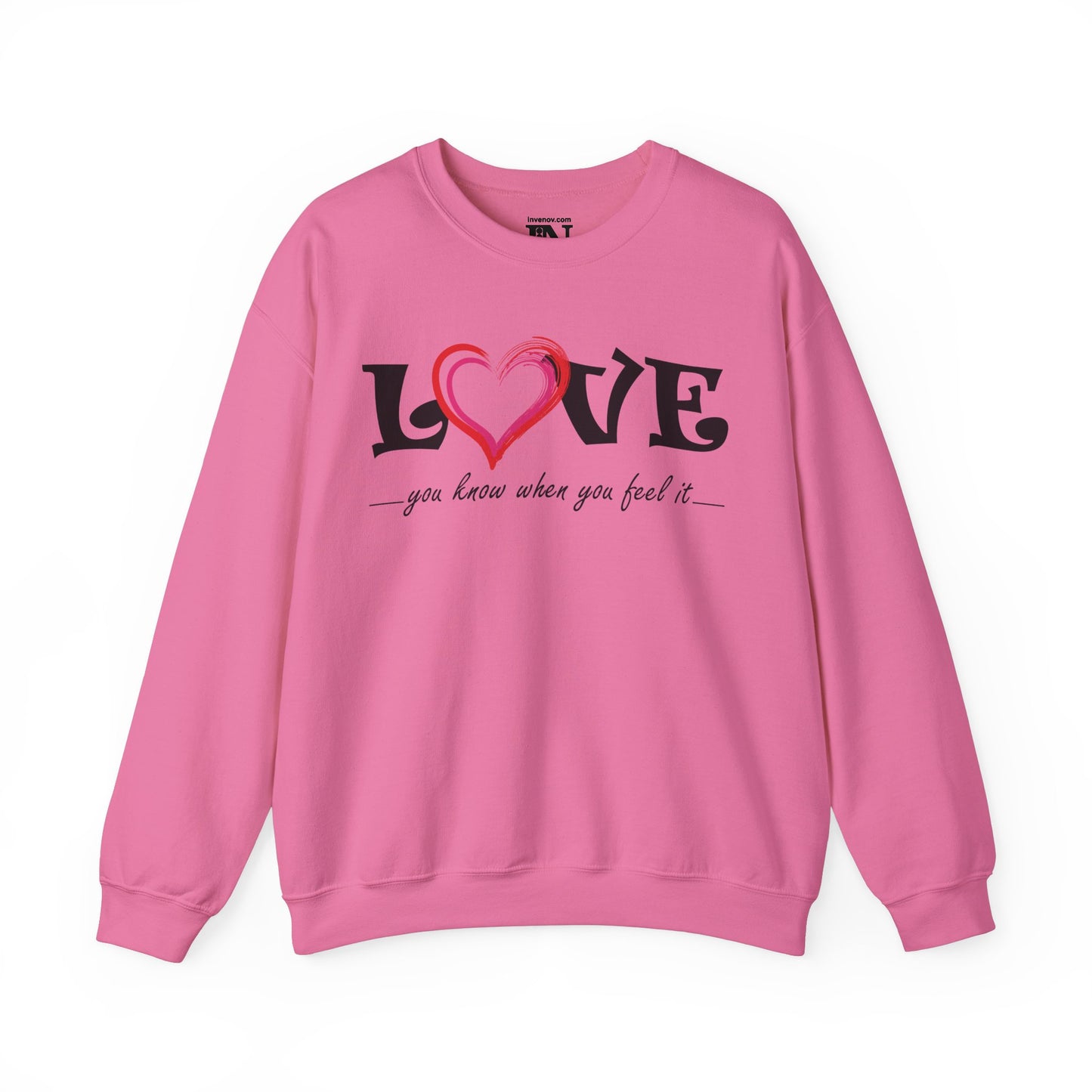 Love and Heart Unisex Sweatshirt, Gift for Him/Her, Cozy Jumper, Valentine's Day Top, Romantic Apparel, Valentines Day Sweater