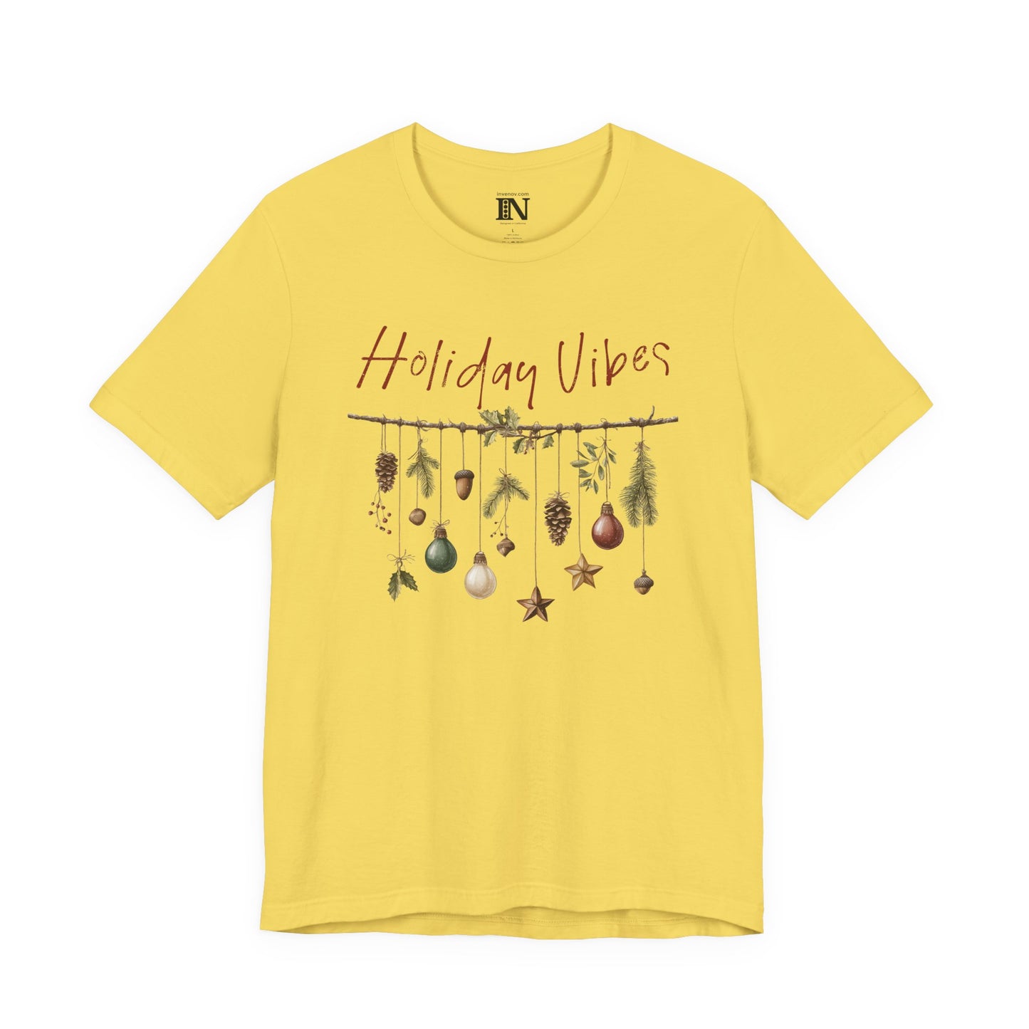 Holiday Vibes Festive Christmas Shirt, Rustic Woodland Design, Casual Gathering Shirt, Winter Celebration Tee, Everyday Holiday Wear,