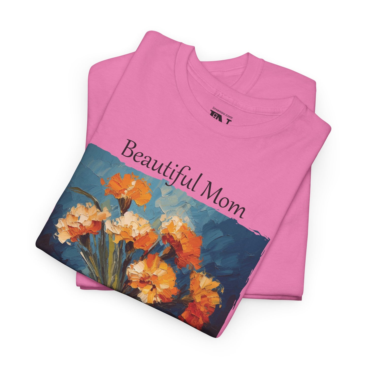 Beautiful Mom Shirt, Mother's Day Gift Floral Shirt, Artistic Flower Tshirt, Flower Lover Mom, Gift for Her, Floral Painting Graphic Shirt