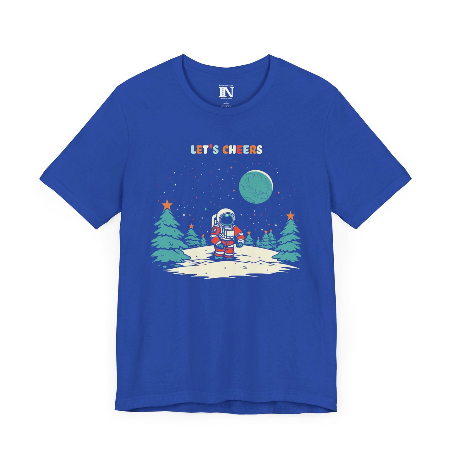 Christmas Shirt, Astronaut Shirt, Spaceman Shirt, Funny Christmas T-Shirt, Space Shirt, Christmas Gift Idea, Let's Cheers Shirt