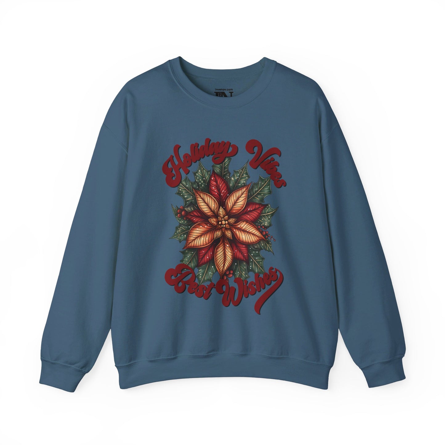 Christmas Flower Sweatshirt, Best Wishes Sweater, Christmas Gifts, Holiday Vibes Sweater, Merry Christmas Sweater, Xmas Sweater