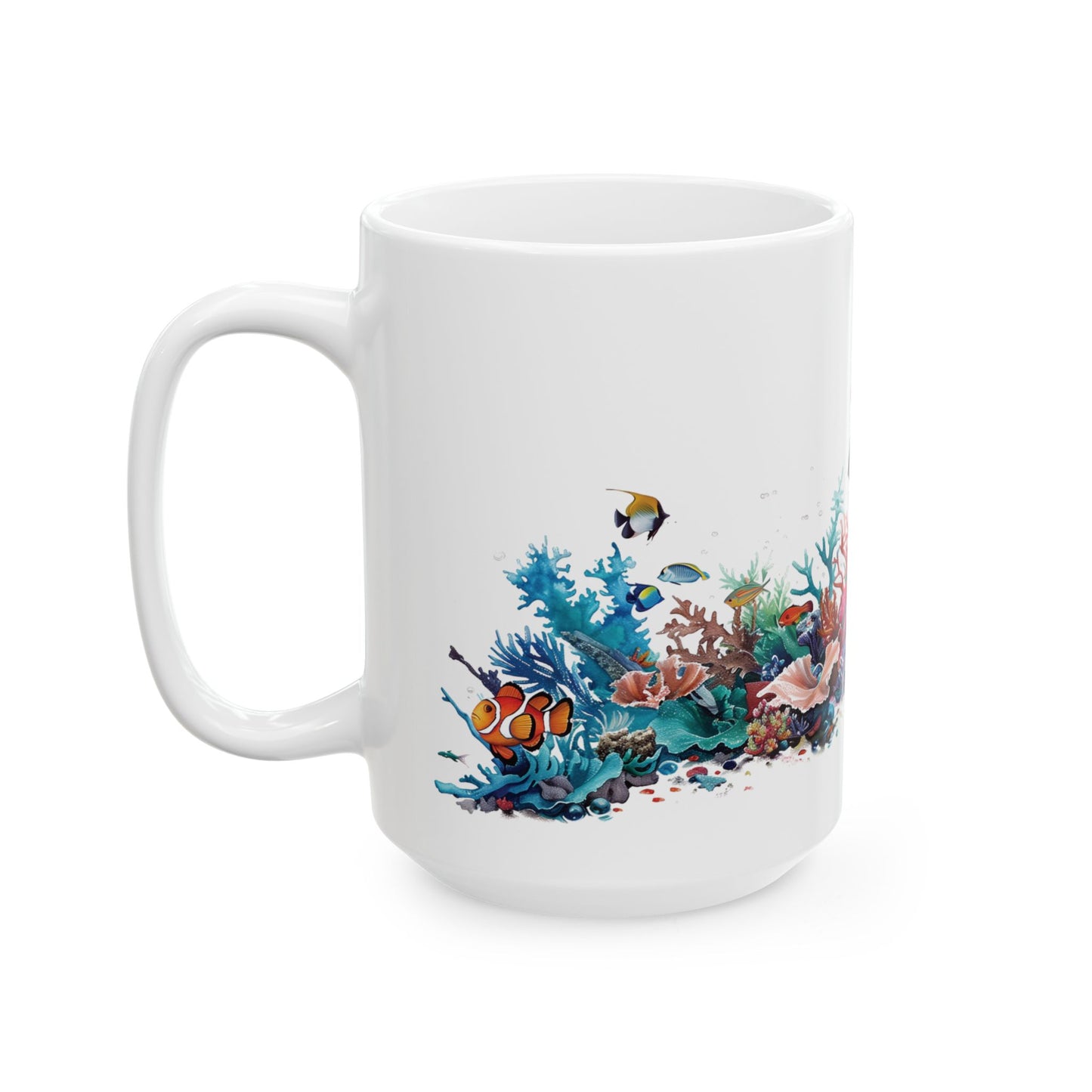 Aquarium Coffee Mug, Fish Mug, Aquatic Coffee Cup, Fish Lover Mug, Tropical Fish Mug, Gift For Fish Lover, Fish Tank Coffee Mug