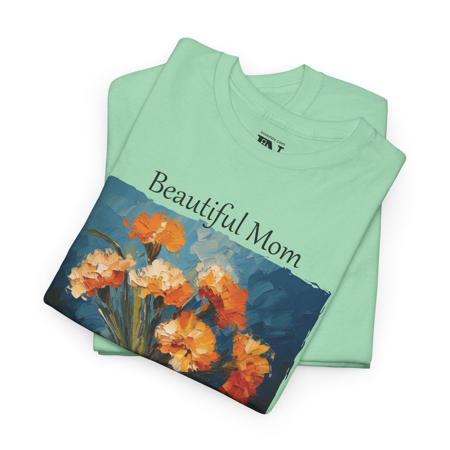 Beautiful Mom Shirt, Mother's Day Gift Floral Shirt, Artistic Flower Tshirt, Flower Lover Mom, Gift for Her, Floral Painting Graphic Shirt