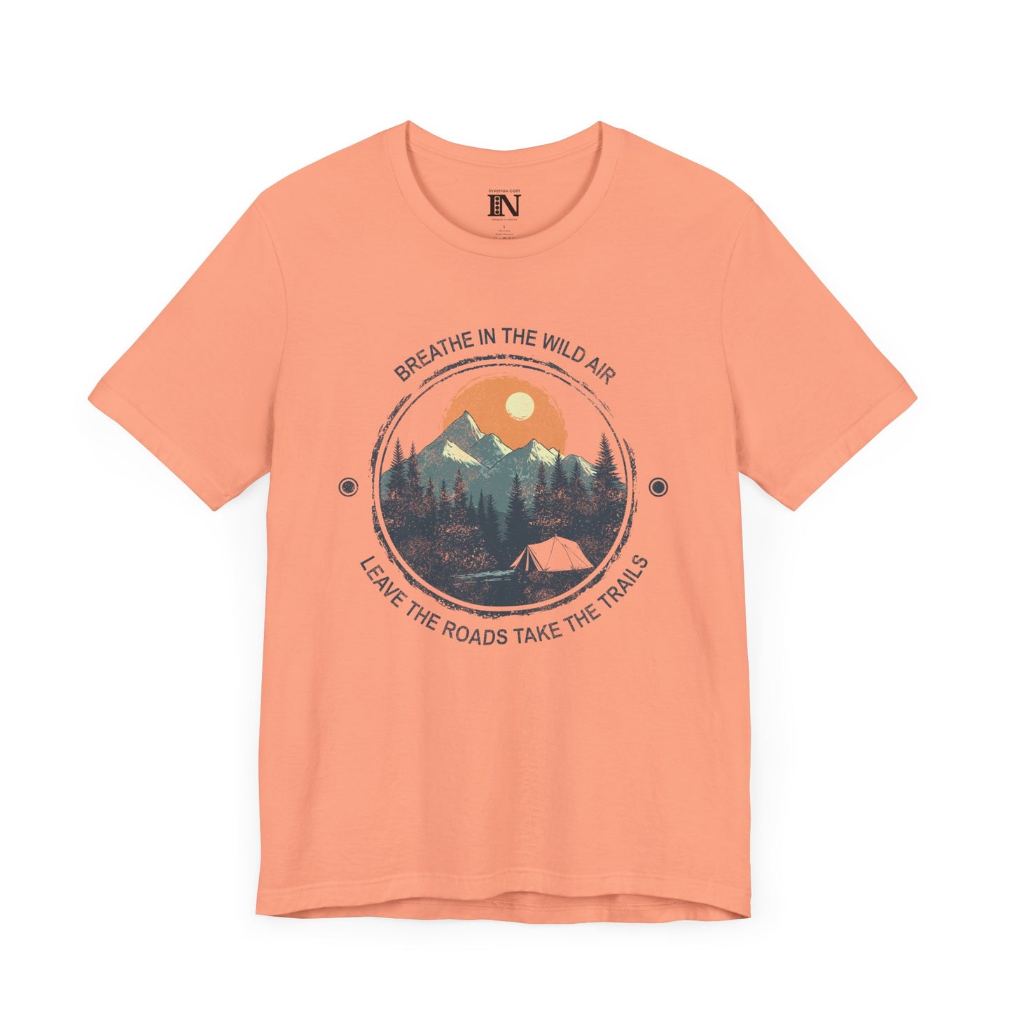 Adventure Camping Shirt, Nature Lover T-shirt, Hiker Graphic Shirt, Outdoor Enthusiast Top, Retro Vintage Style Distressed Explorer Apparel