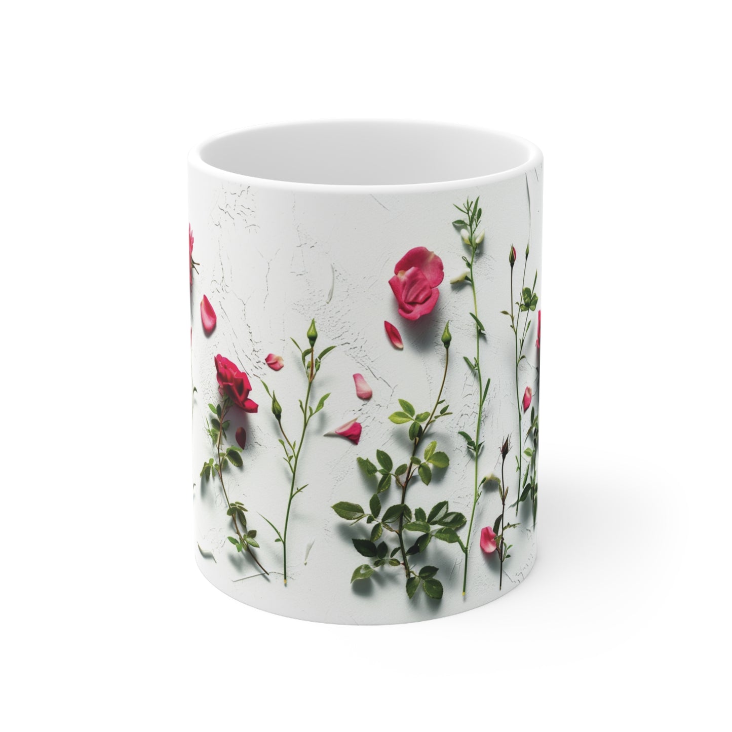 Rose Flower Mug, Boho Flower Tea Cup, Flower Lover Mug, Botanical Coffee Mug, Cottagecore Mug, Spring Flower Mug, Floral Mug