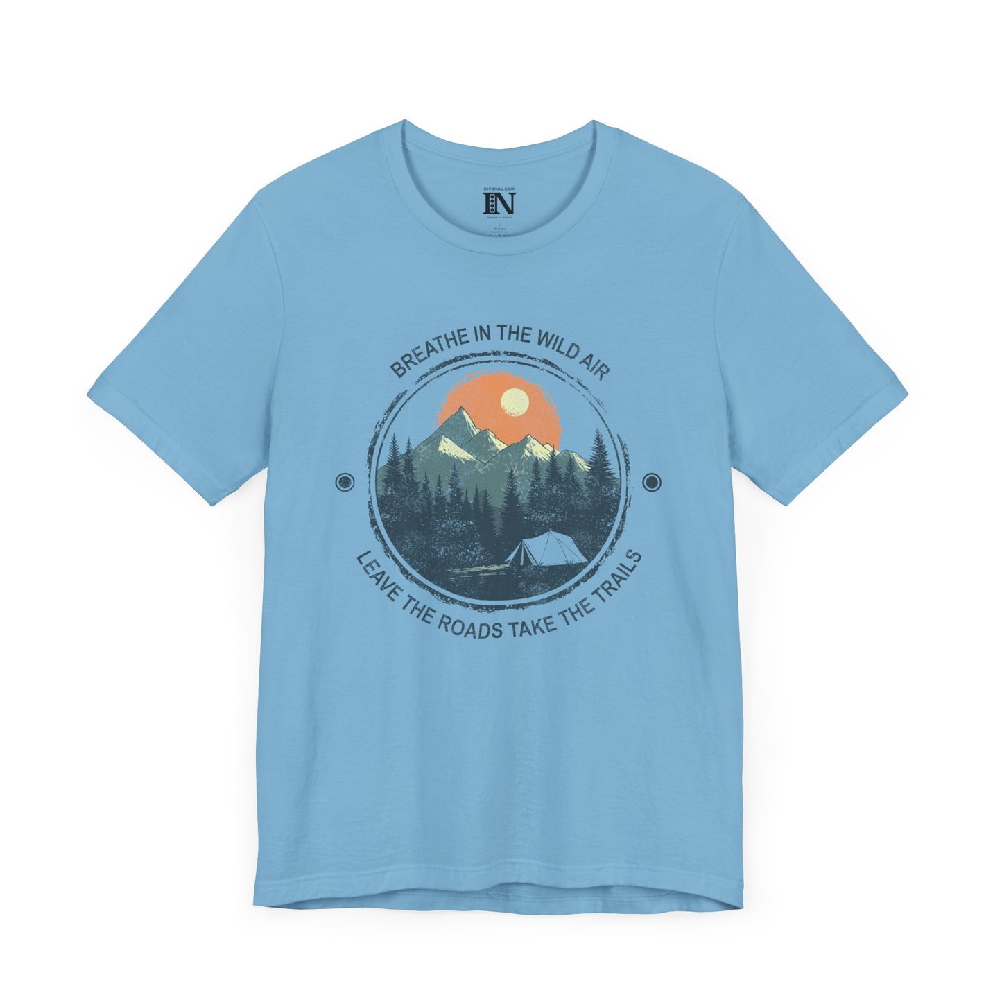 Adventure Camping Shirt, Nature Lover T-shirt, Hiker Graphic Shirt, Outdoor Enthusiast Top, Retro Vintage Style Distressed Explorer Apparel