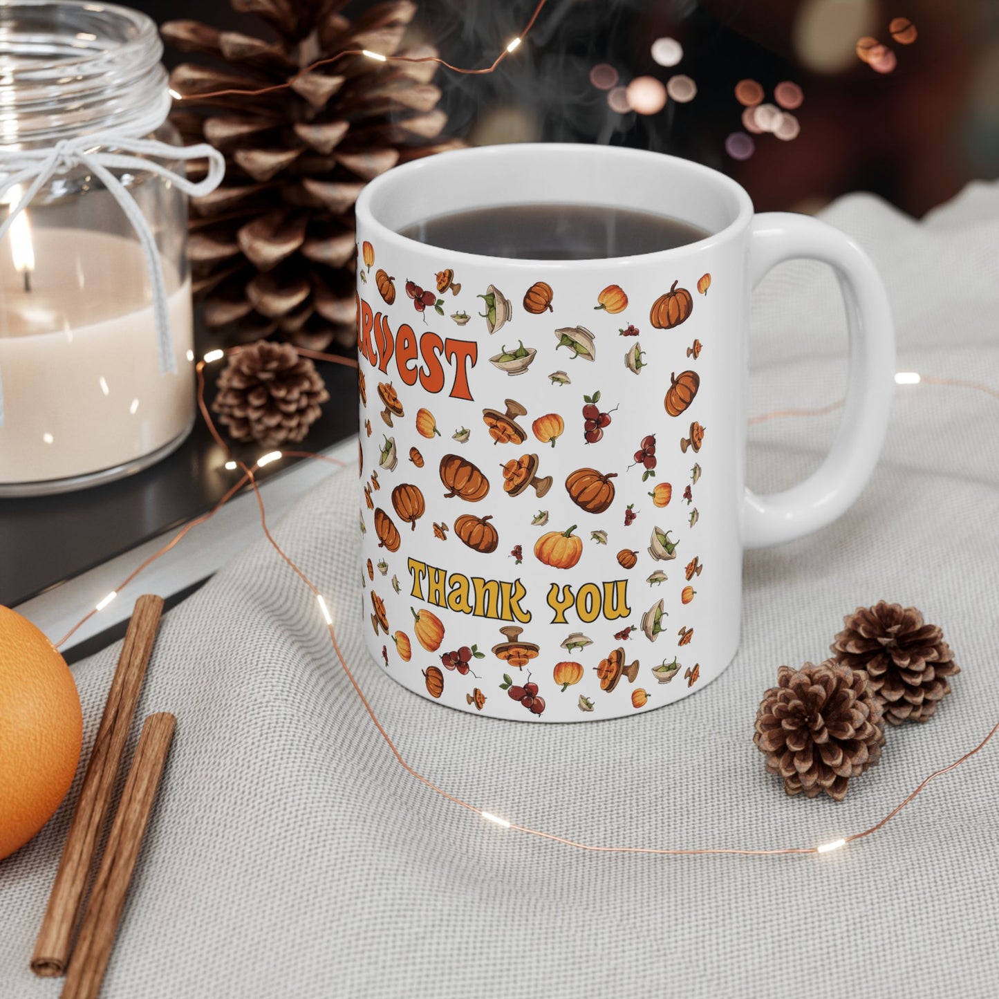 Fall Coffee Mug, Autumn Mug, Pumpkin Mug, Thank You Mug, Fall Decor Mug, Autumn Decor Mug, Thanksgiving Gifts, Thanksgiving Mug