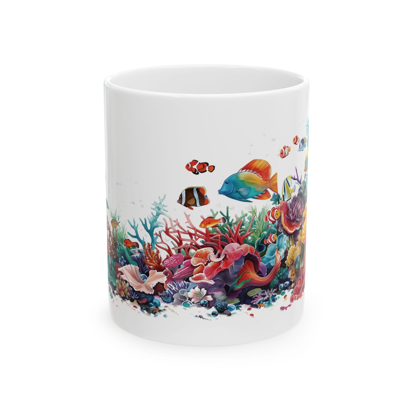 Aquarium Coffee Mug, Fish Mug, Aquatic Coffee Cup, Fish Lover Mug, Tropical Fish Mug, Gift For Fish Lover, Fish Tank Coffee Mug