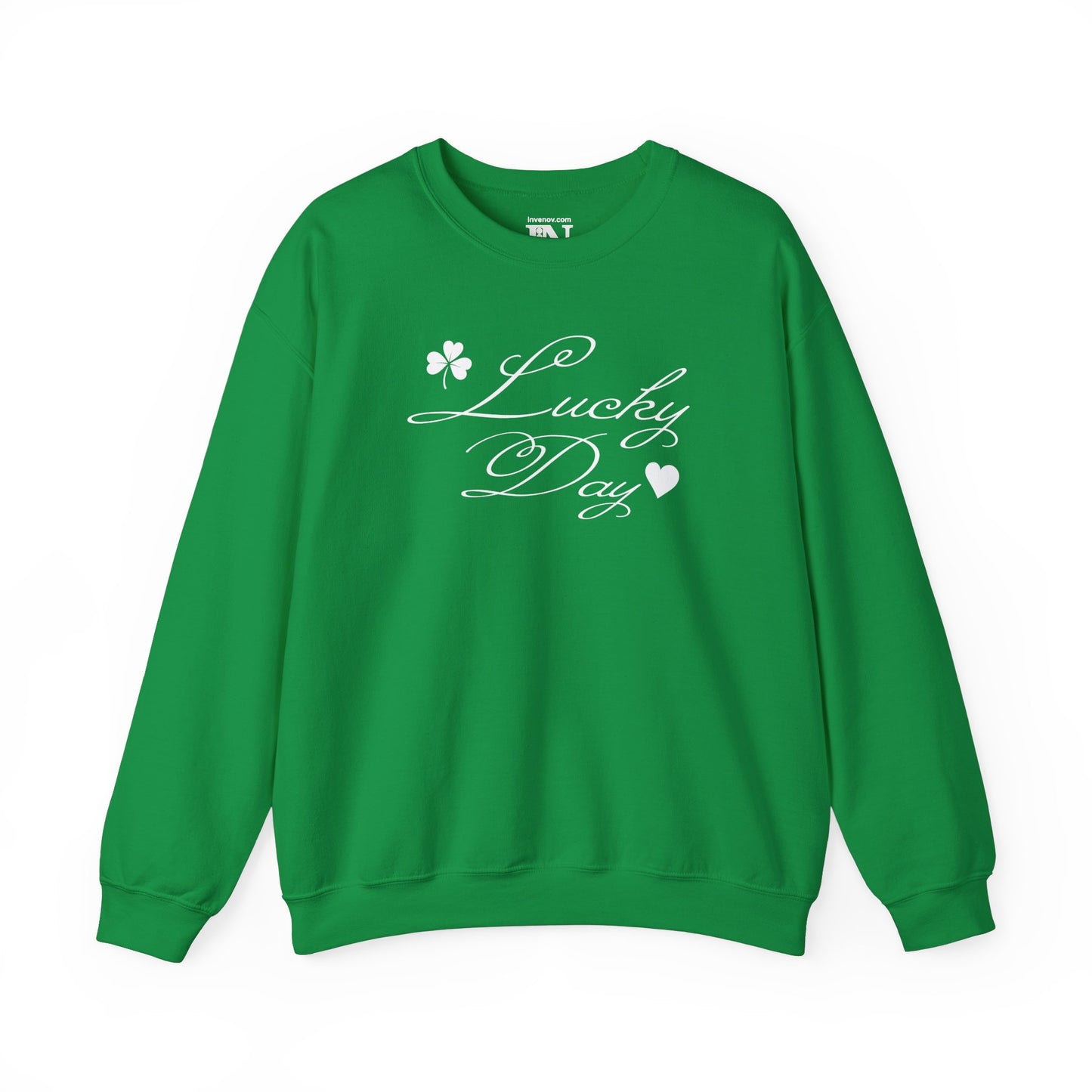 Lucky Day Sweatshirt, St Patrick's Day Crewneck Jumper, Good Fortune Pullover, Four Leaf Clover Sweater, Charm Theme, Elegant Lucky Charm