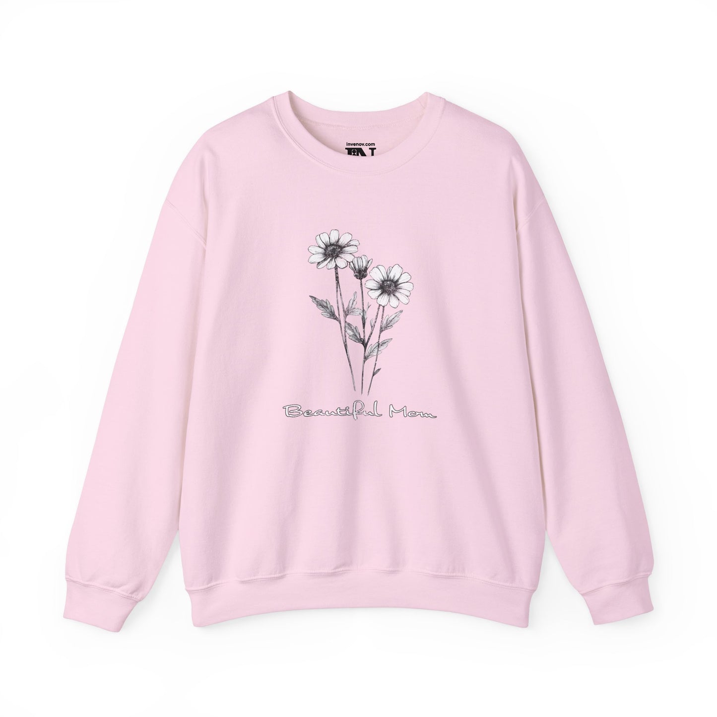 Beautiful Mom Sweatshirt, Mother's Day Gift, Floral Crewneck Jumper, Cozy Pullover, Mother Floral Sweatshirt, Gift for Mom or Grandma