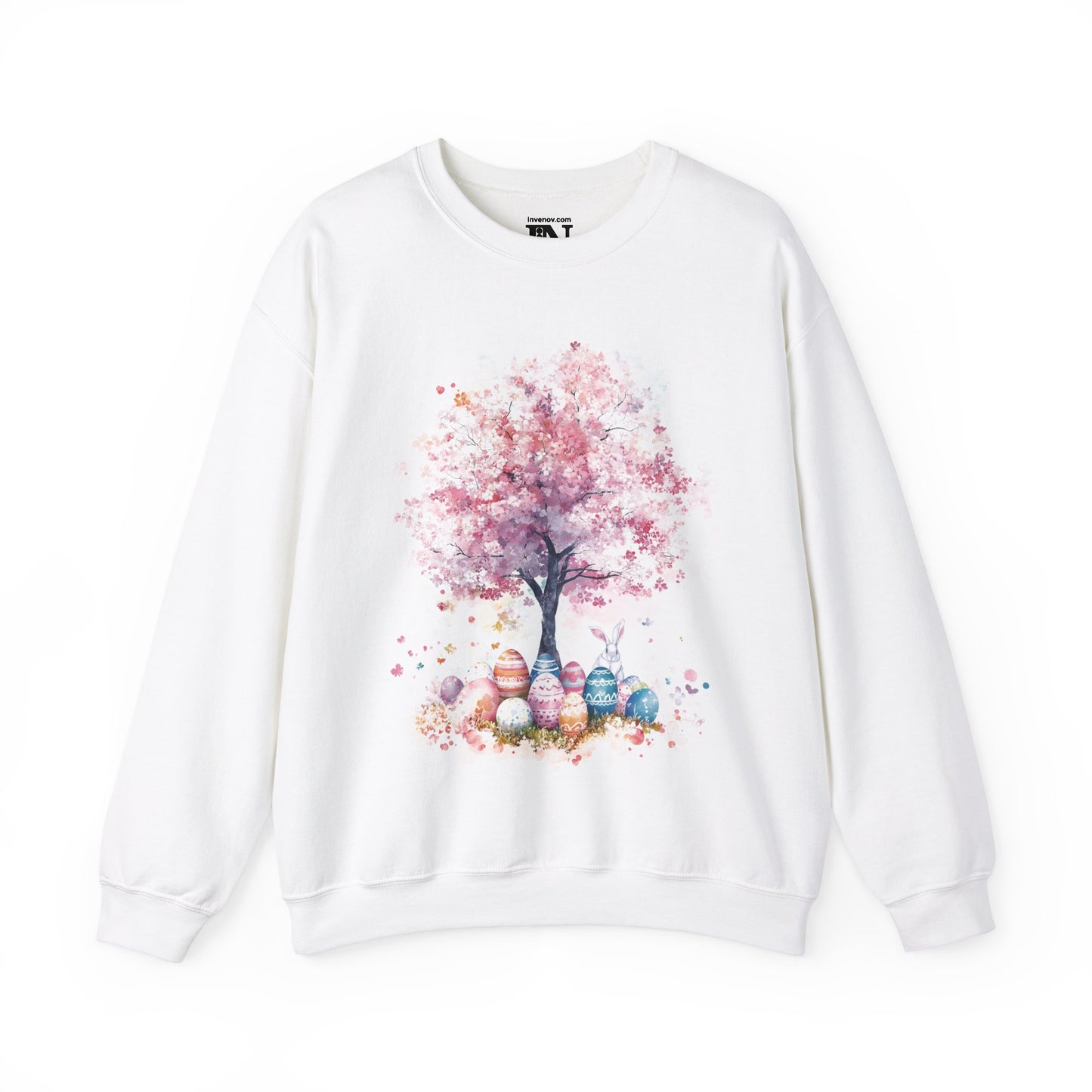 Japan Easter Sweater, Japanese Cherry Blossom and Easter Egg Sweatshirt, Spring Graphic Crewneck Jumper, Easter Bunny Egg , Floral Sweater