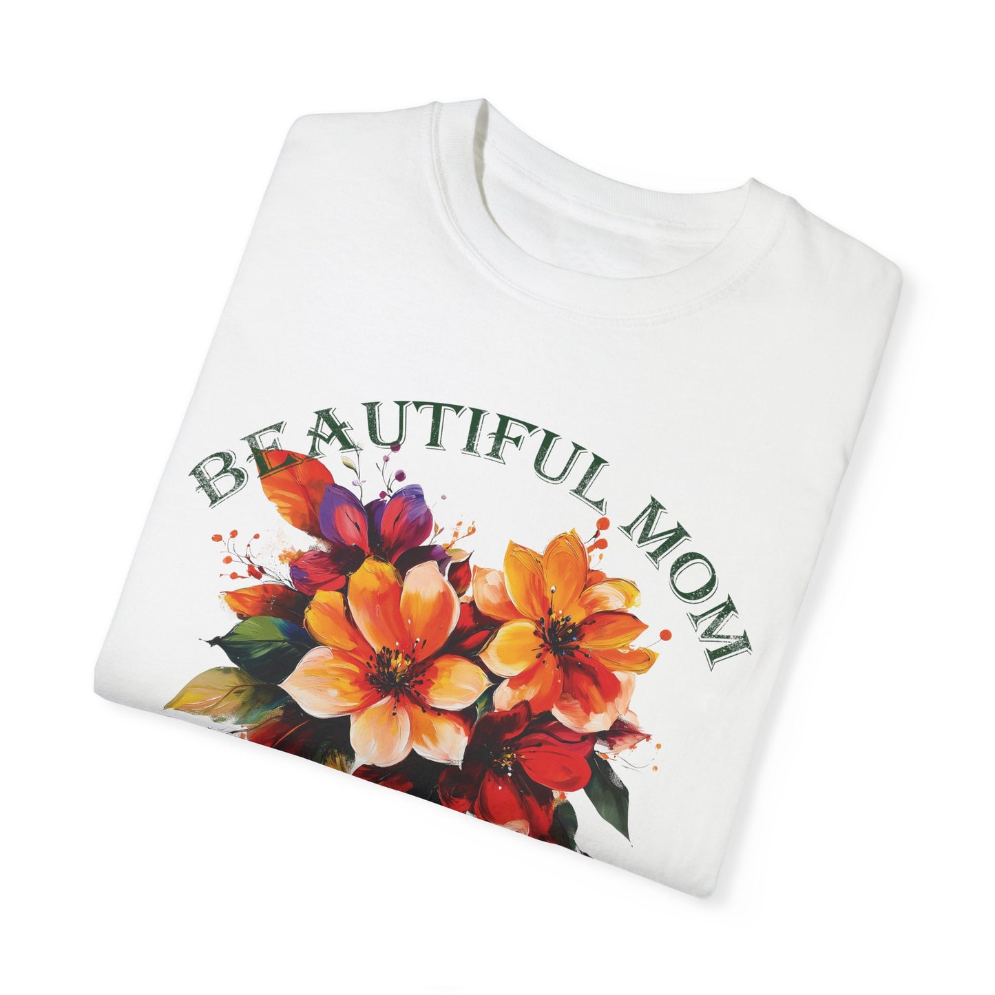 Comfort Colors Mother's Day Gift, Beautiful Mom T-shirt, Floral Design Tee, Gift for Her, Mothers Day Shirt, Mother Flower Shirt