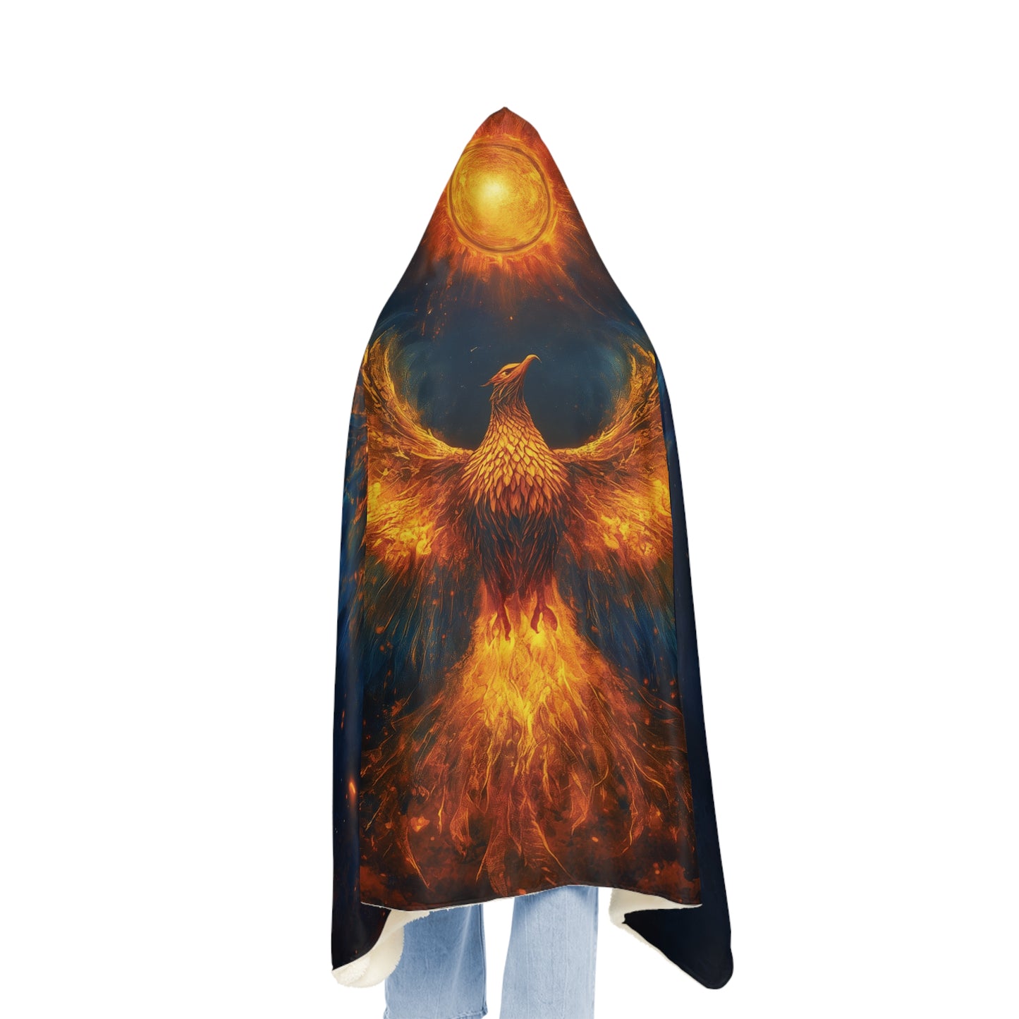 Phoenix Snuggle Blanket - Ultra Soft Fleece - Cozy Sherpa, Fire Bird Throw, Inspirational Blanket, Strength Renewal Resilience Gift