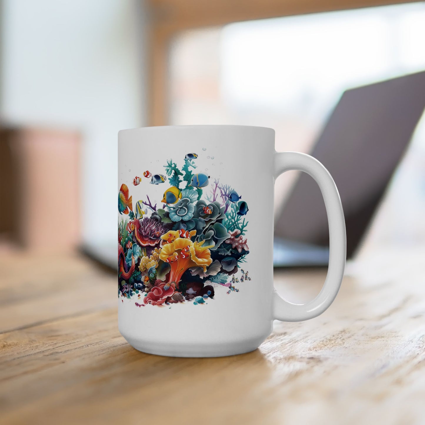 Aquarium Coffee Mug, Fish Mug, Aquatic Coffee Cup, Fish Lover Mug, Tropical Fish Mug, Gift For Fish Lover, Fish Tank Coffee Mug