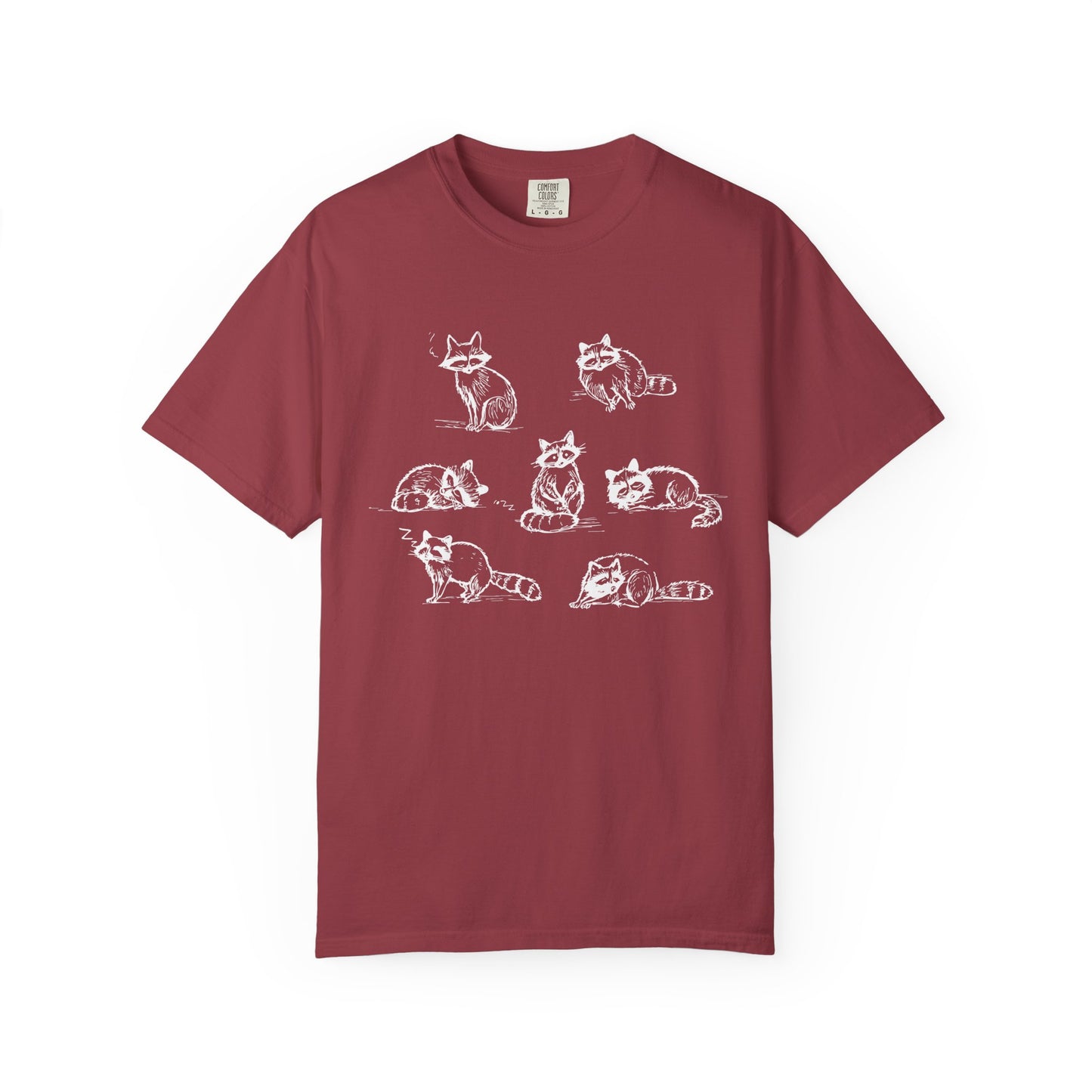 Comfort Colors Raccoon Graphic Tee, Hand Drawn Style Raccoon Shirt, Funny Raccoon Tee, Cute Animal Shirt, Simple Raccoon Sketch Shirt