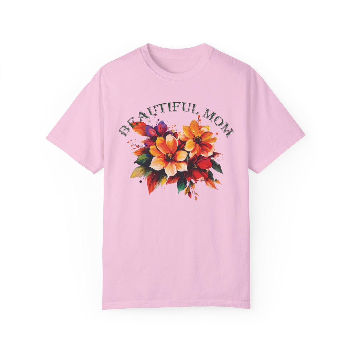 Comfort Colors Mother's Day Gift, Beautiful Mom T-shirt, Floral Design Tee, Gift for Her, Mothers Day Shirt, Mother Flower Shirt