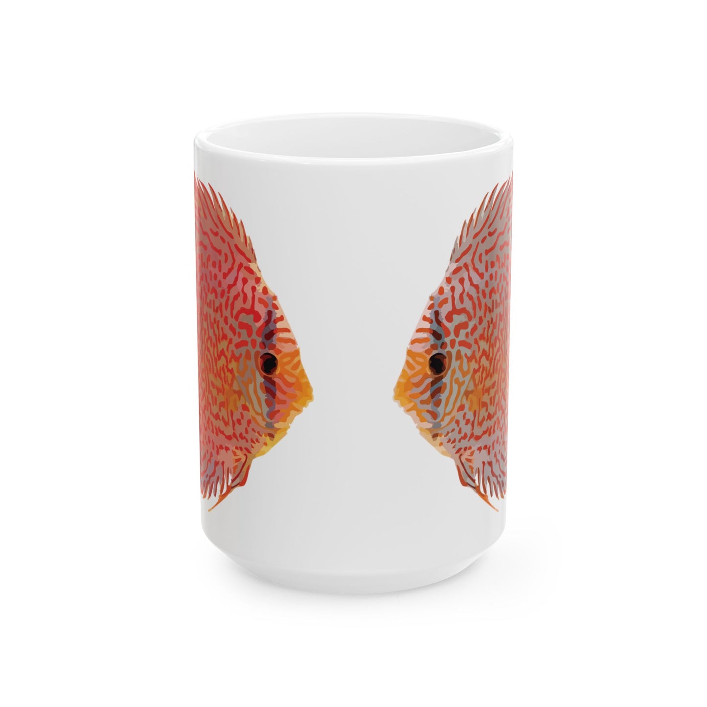 Discus Fish Coffee Mug, Aquarium Mug, Symphysodon Mug, Fish Lover Mug, Discus Mug, Tropical Fish Mug, Gift for Fish Lover, Fish Tank Mug