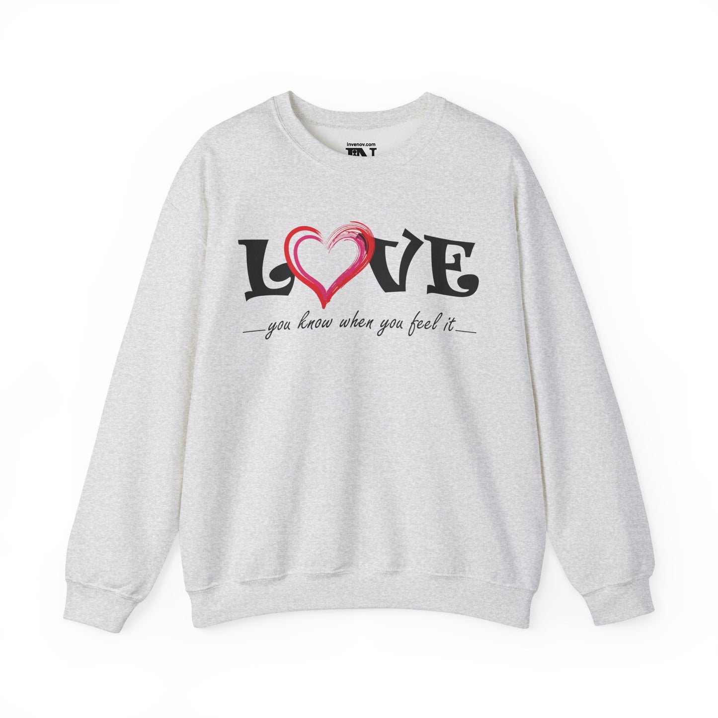 Love and Heart Unisex Sweatshirt, Gift for Him/Her, Cozy Jumper, Valentine's Day Top, Romantic Apparel, Valentines Day Sweater