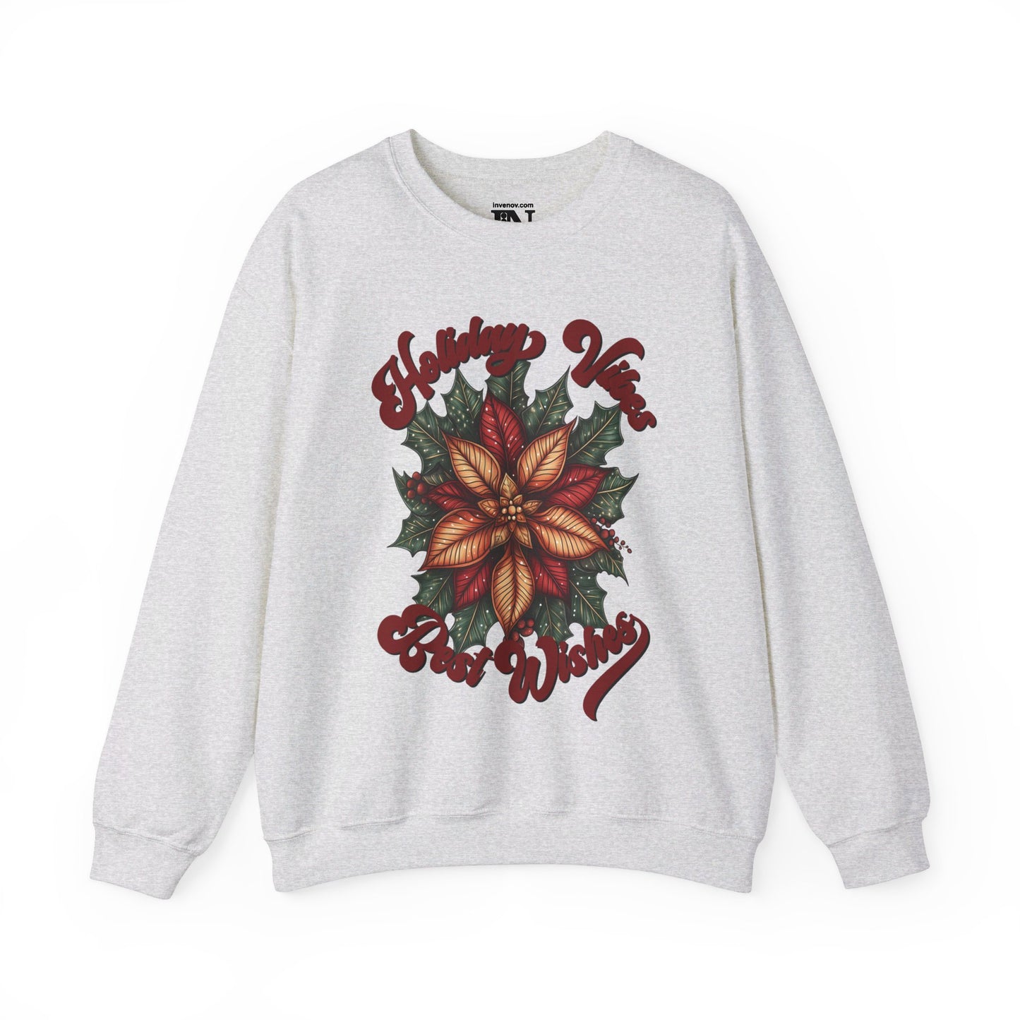 Christmas Flower Sweatshirt, Best Wishes Sweater, Christmas Gifts, Holiday Vibes Sweater, Merry Christmas Sweater, Xmas Sweater