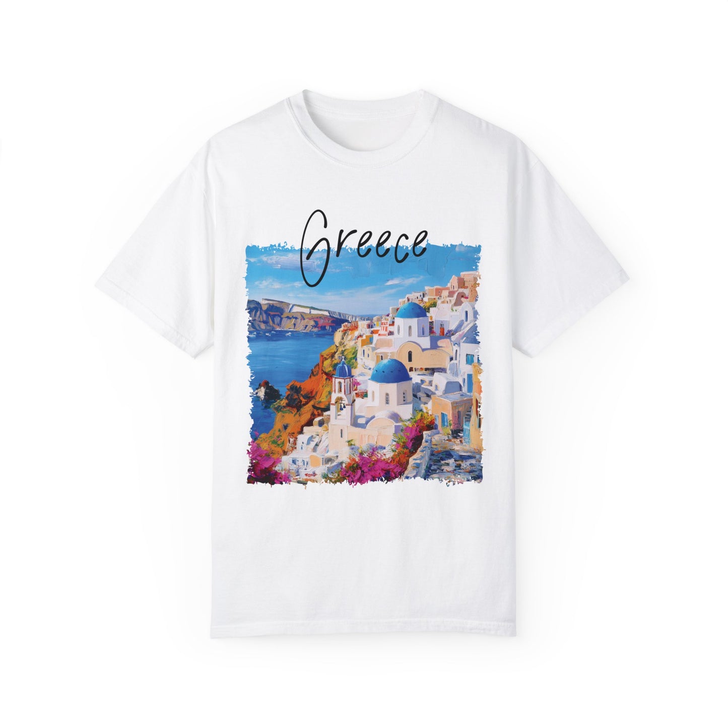 Comfort Colors Greece Shirt, Travel Santorini Shirt, Santorini Vacation Shirt, I Love Greece Tee, Greece Family Trip, Greece Painting Shirt