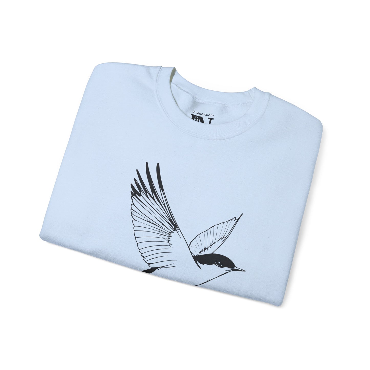 Swallow Bird Crewneck Sweatshirt, Minimalist Nature-Inspired Lightweight Jumper, Bird Lover Sweater, Bird Drawing Sweatshirt